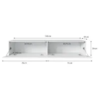 Comodă TV Bratex Lowboard D 140 30 x 140 x 33/ LPAL photo 2