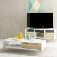 Тумба под телевизор Tempo Kondela Oslo 75391 56.9см x 117см x 39см/ ДСП photo 3