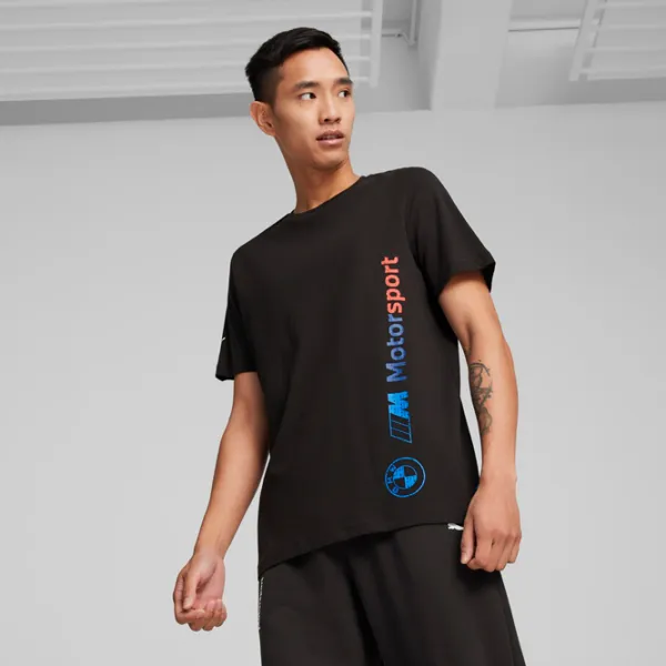 Футболка для мужчин Puma Bmw Mms Logo Tee + 100% хлопок/ Черный photo 3