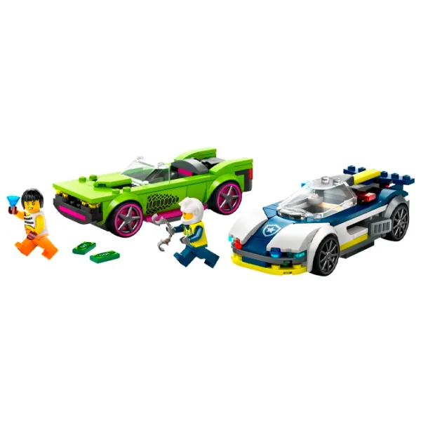 Constructor LEGO Police Car and Muscle Car Chase Figuri/ Multicolor photo 2