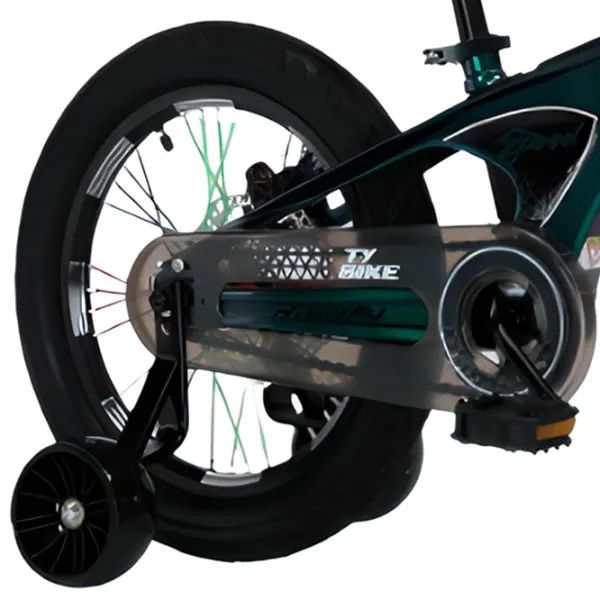 Bicicletă TyBike BK-08 16" 16" Aliaj de magneziu/ Green Black photo 2