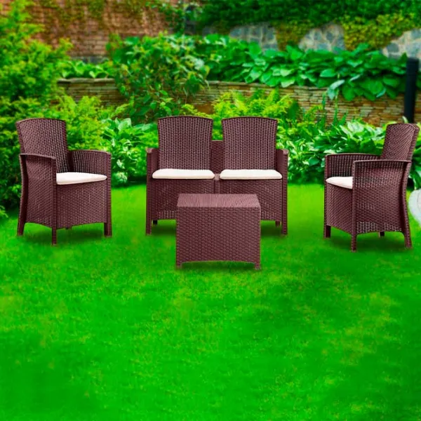 Set mobilă terasă Bica Lido 2 Storage Ratan artificial/ Polipropilenă/ Rattan artificial/ Brown photo 3