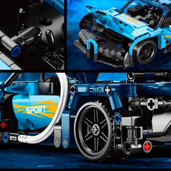 Конструктор Pingao Bugatti Автомобиль/ Синий photo 5