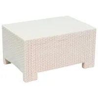 Set mobilă terasă Bica Nebraska Corner Ratan artificial/ Polipropilenă/ White photo 3