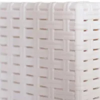 Set mobilă terasă Bica Nebraska Corner Ratan artificial/ Polipropilenă/ White photo 4
