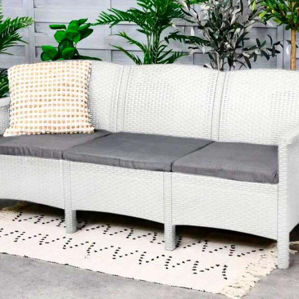 Set mobilă terasă Bica Venezia 3 Ratan artificial/ Polipropilenă/ Rattan artificial/ White photo 5