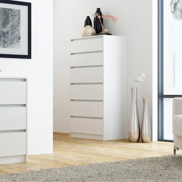 Комод TopEshop Karo K6 139см x 70см x 43см/ ЛДСП/ Белый photo 2 Комод TopEshop Karo K6 139см x 70см x 43см/ ЛДСП/ Белый photo 2