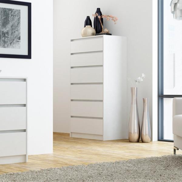 Комод TopEshop Karo K6 139см x 70см x 43см/ ЛДСП/ Белый photo 2 Комод TopEshop Karo K6 139см x 70см x 43см/ ЛДСП/ Белый photo 2
