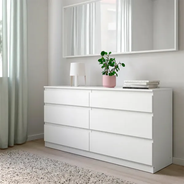 Comodă Ikea Kullen 72 x 140 x 40/ MDF/ Alb photo 2