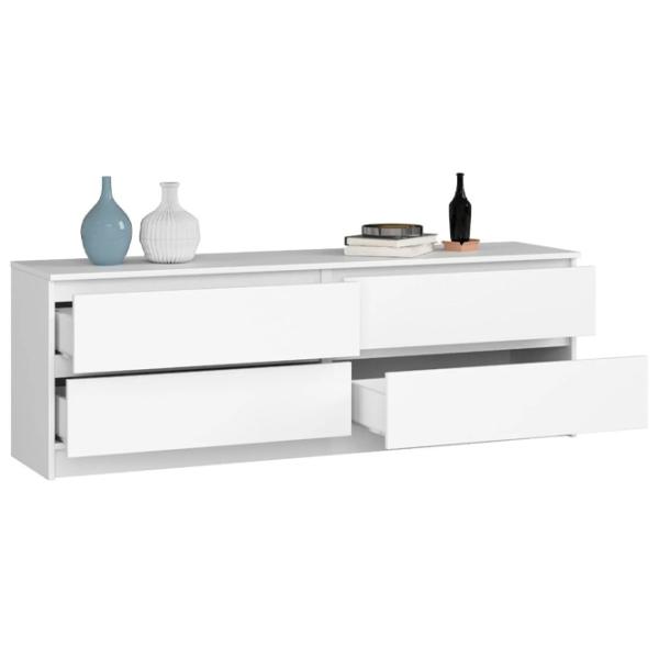 Comodă Akord K160 4SZ 55 x 160 x 40/ LPAL/ Alb photo 2