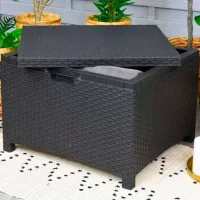 Set mobilă terasă Bica Colorado 3 Ratan artificial/ Polipropilenă/ Rattan artificial/ Graphite photo 2