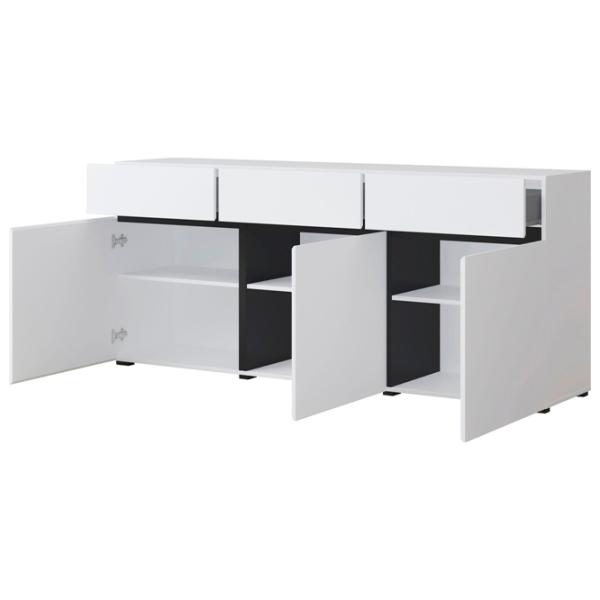 Комод Helvetia Cross 3D3S 78.3см x 180см x 40см/ ЛДСП/ Белый photo 2