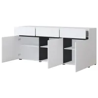Comodă Helvetia Cross 3D3S 78.3 x 180 x 40/ LPAL/ Alb photo 2