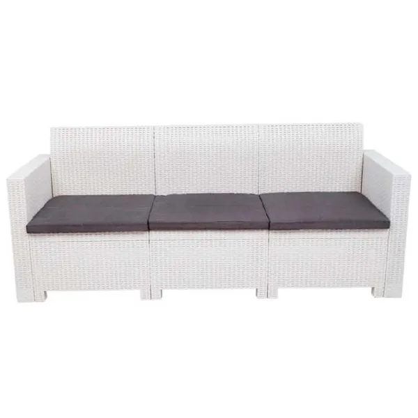 Set mobilă terasă Bica Nebraska 3 Ratan artificial/ Polipropilenă/ Rattan artificial/ Graphite photo 2