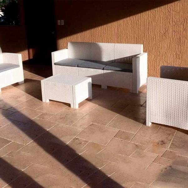 Set mobilă terasă Bica Nebraska 3 Ratan artificial/ Polipropilenă/ Rattan artificial/ Graphite photo 5