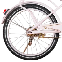 Bicicletă TyBike DF-02 20" 20" Oțel / White Brown photo 2