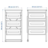 Comodă Ikea Lennart 56 x 30 x 34/ Plastic/ Alb photo 6