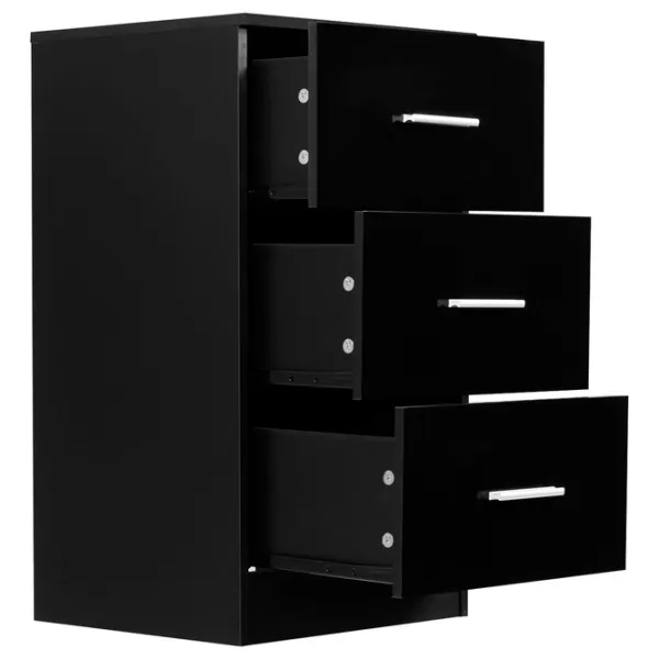 Комод Costway HW64165BK 66.7см x 37см x 34см/ МДФ/ Черный photo 2 Комод Costway HW64165BK 66.7см x 37см x 34см/ МДФ/ Черный photo 2