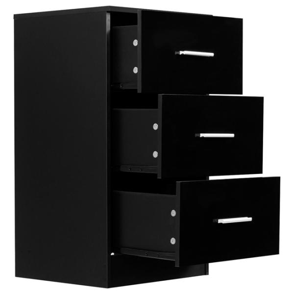 Комод Costway HW64165BK 66.7см x 37см x 34см/ МДФ/ Черный photo 2 Комод Costway HW64165BK 66.7см x 37см x 34см/ МДФ/ Черный photo 2