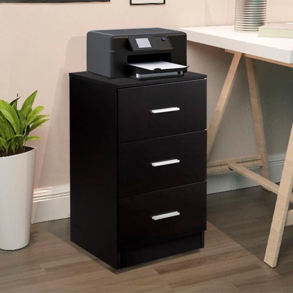 Комод Costway HW64165BK 66.7см x 37см x 34см/ МДФ/ Черный photo 4 Комод Costway HW64165BK 66.7см x 37см x 34см/ МДФ/ Черный photo 4