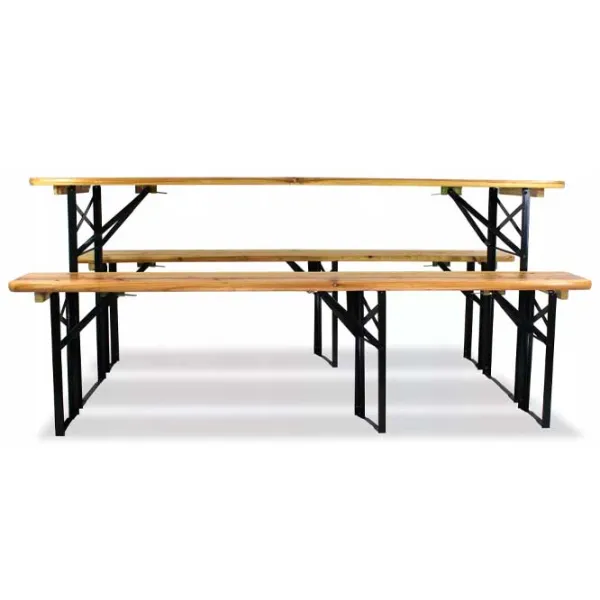Set mobilă terasă GardenLine MEB2745 Oțel/ Lemn/ Lemn/ Brown photo 2