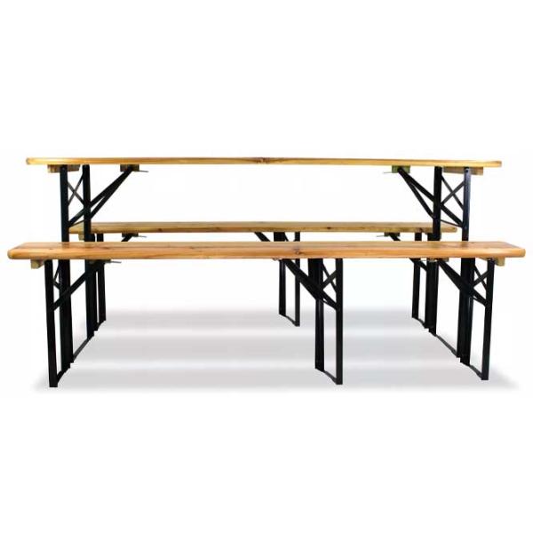 Set mobilă terasă GardenLine MEB2745 Oțel/ Lemn/ Lemn/ Brown photo 2