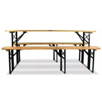 Set mobilă terasă GardenLine MEB2745 Oțel/ Lemn/ Lemn/ Brown photo 2