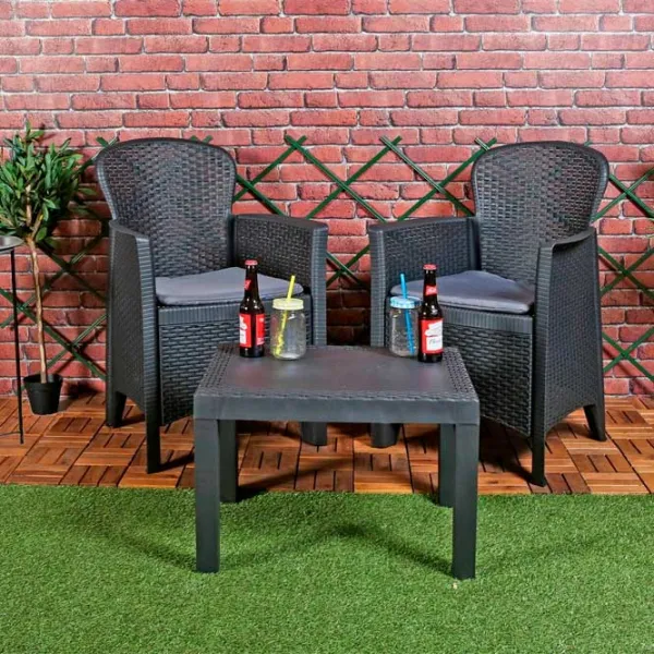 Set mobilă terasă ProGarden Akita Plastic/ Plastic/ Plastic/ Gray photo 2