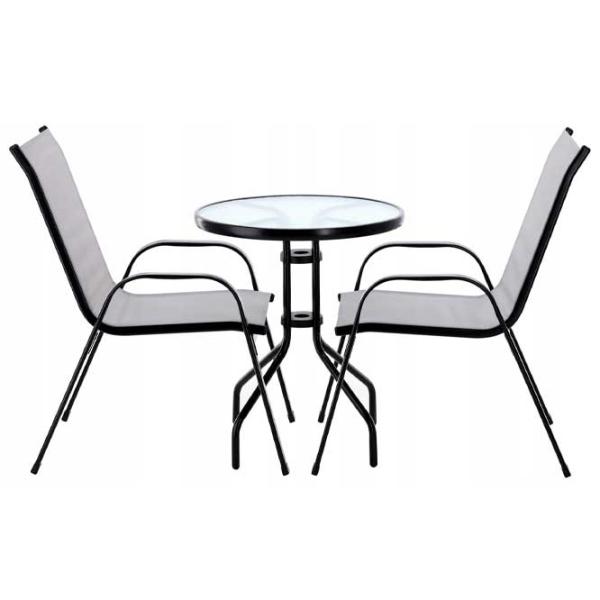 Set mobilă terasă GardenLine SAD5901 Metal/ Sticlă/ Plastic/ Gray photo 2