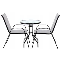 Set mobilă terasă GardenLine SAD5901 Metal/ Sticlă/ Plastic/ Gray photo 2