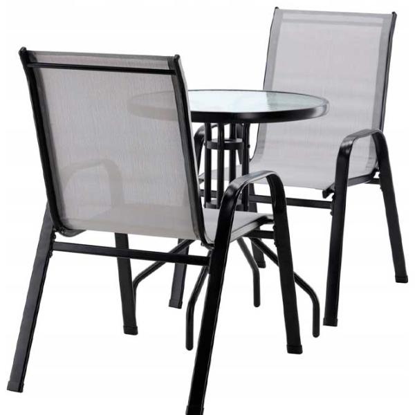 Set mobilă terasă GardenLine SAD5901 Metal/ Sticlă/ Plastic/ Gray photo 3
