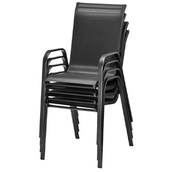 Set mobilă terasă Jumi Fiesta OM-967977 Metal/ Sticlă/ Stofă/ Black photo 4 Set mobilă terasă Jumi Fiesta OM-967977 Metal/ Sticlă/ Stofă/ Black photo 4
