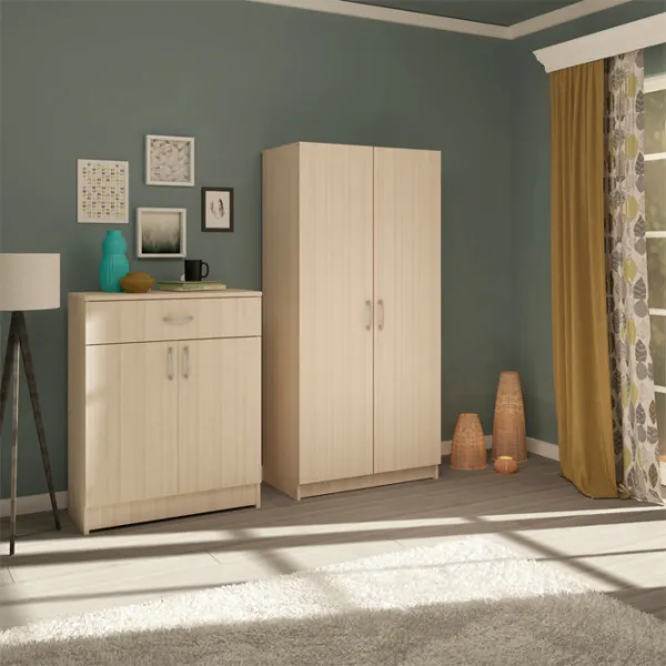 Dulap Haaus Remi 2U 80 x 51 x 170 / PAL / Light Elm photo 5