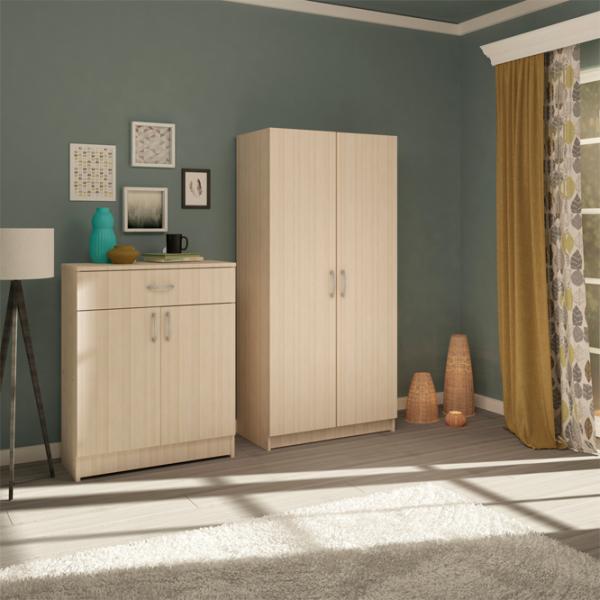 Dulap Haaus Remi 2U 80 x 51 x 170 / PAL / Light Elm photo 5