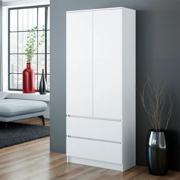 Шкаф TopEshop Malwa SS-90 90 x 50см x 180 / ЛДСП / Белый photo 3 Шкаф TopEshop Malwa SS-90 90 x 50см x 180 / ЛДСП / Белый photo 3