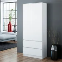 Dulap TopEshop Malwa SS-90 90 x 50 x 180 / PAL / Alb photo 3