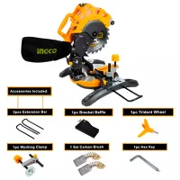 Торцовочная пила INGCO BM2S24007 305 мм/ Желтый photo 6