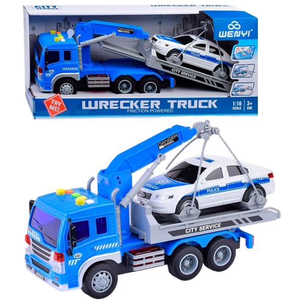 Грузовик Wenyi Wrecker Truck WY570H Серый Синий photo 4