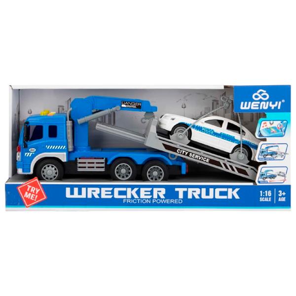 Грузовик Wenyi Wrecker Truck WY570H Серый Синий photo 5