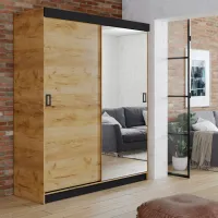 Шкаф Prime Furniture Retro 1 138 x 59см x 205 / ЛДСП / Дуб Крафт Золотой photo 2