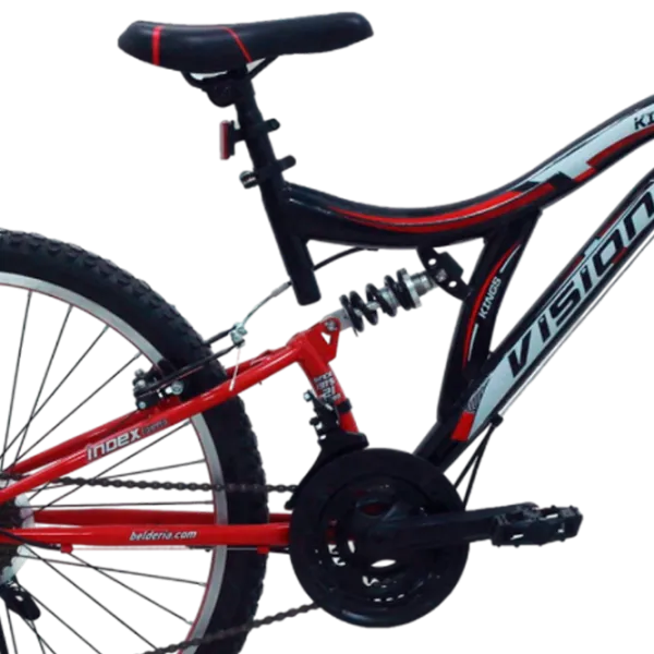 Bicicletă Belderia Vision Kings 26" 26" Aluminiu/ Black Red photo 4 Bicicletă Belderia Vision Kings 26" 26" Aluminiu/ Black Red photo 4