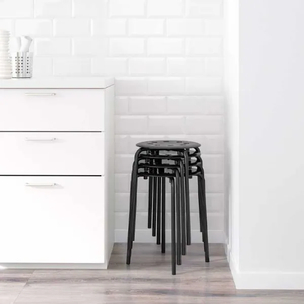 Taburetă Ikea Marius Black photo 3