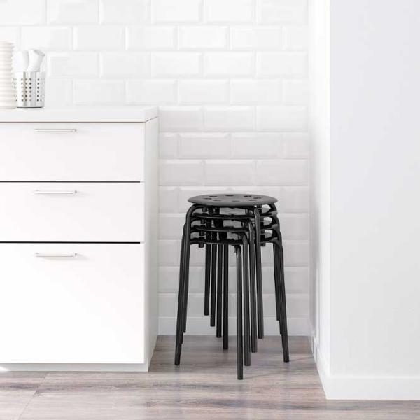 Taburetă Ikea Marius Black photo 3