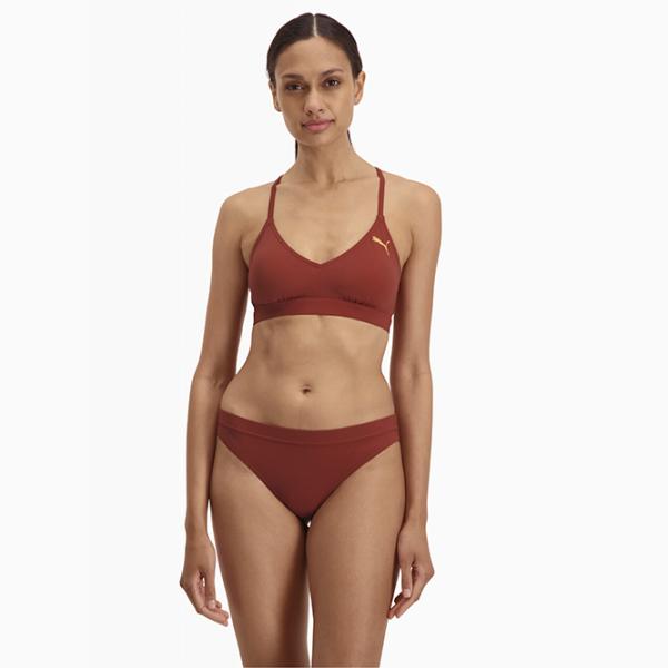 Купальный бюстгальтер для женщин Puma Swim Women Sporty Top 1P XS/ Коричневый photo 4
