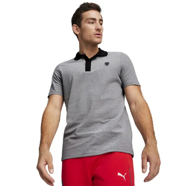 Tricou polo pentru bărbați Puma Ferrari Style 2 Tone Grey photo 3