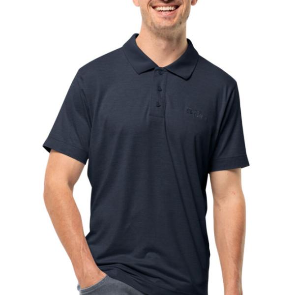 Футболка поло для мужчин Jack Wolfskin Travel Polo M Темно-синий photo 2 Футболка поло для мужчин Jack Wolfskin Travel Polo M Темно-синий photo 2