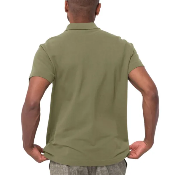 Футболка поло для мужчин Jack Wolfskin Essential Polo M Darkolivegreen photo 3