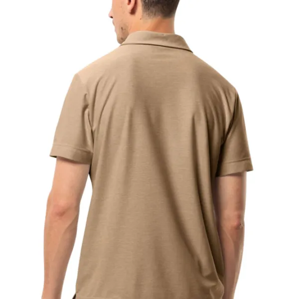 Футболка поло для мужчин Jack Wolfskin Terral Polo M Бежевый photo 3