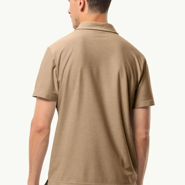 Tricou polo pentru bărbați Jack Wolfskin Terral Polo M Beige photo 3