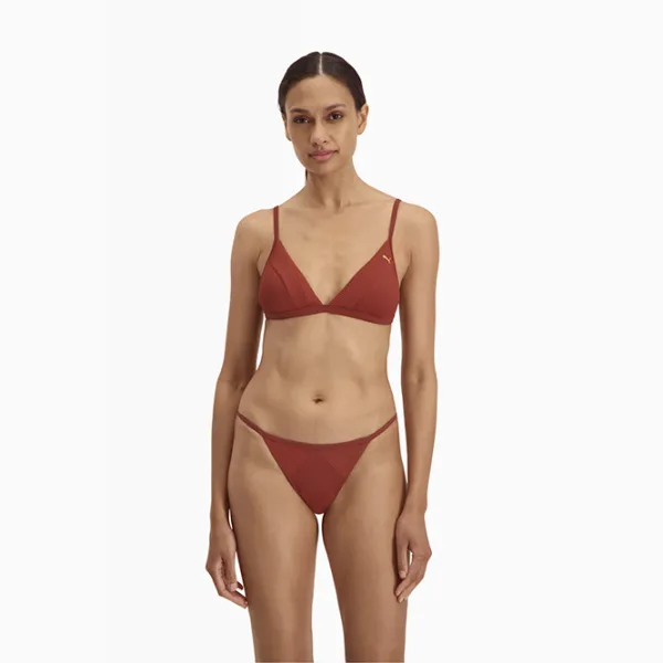 Слипы для женщин Puma Swim Women Ribbed Tanga 1P L/ Коричневый photo 5